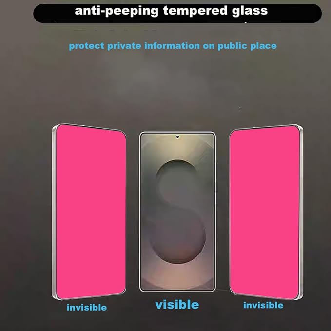 2 Piece Privacy Tempered Glass for Samsung Galaxy S26 Anti-blue Anti-Spy Screen Protector Gradient Colourful