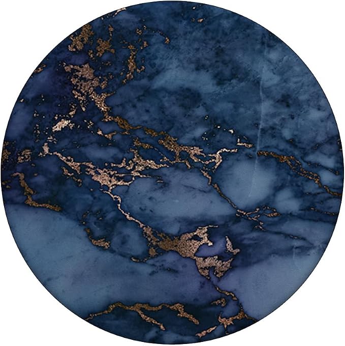 Elegant Dark Jewel Tone Navy &amp Copper Marble Pattern PopSockets PopGrip: Swappable Grip for Phones &amp Tablets