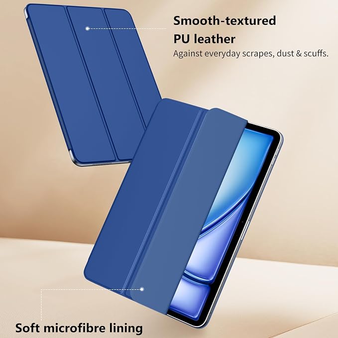 TiMOVO Magnetic Case for iPad Air 11 M4/M3/M2 Air 5th/4th Gen Black | Smart Folio Magnetic Slim Trifold Stand Protective Cover Auto Wake/Sleep