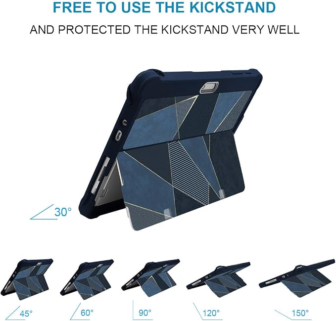 for Surface Go 3 Case Surface Go 2 Case Surface Go Cases Shockproof Rugged Folio Surface Go 3/ Go 2/ Go Protective Cases Cover Compatible with Microsoft Surface Go 2/ Go 3/ Go 10 inch Tablet