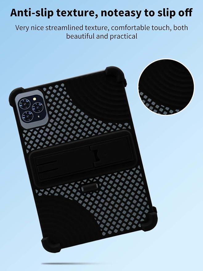 Case for TABWEE T90/W90 TabletNOUKAJU Tablet Protection Case(with Pen)Adjustable BracketSoft SiliconeSilicone Protection Cover for TABWEE T90 Tablet 11inch(Black)
