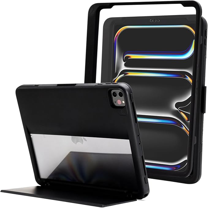 ZAGG Denali iPad 10.2-Inch Case - Ultra-Durable Eco-Friendly Drop-Resistant with Snap-On Screen Protector &amp Infinity Angle Stand Compatible with 7th-9th Gen Black