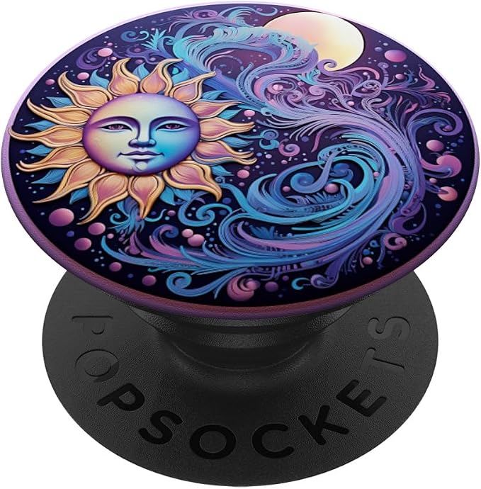 Sun and Moon Lover Astronomy Astrology Stargazer PopSockets PopGrip for MagSafe