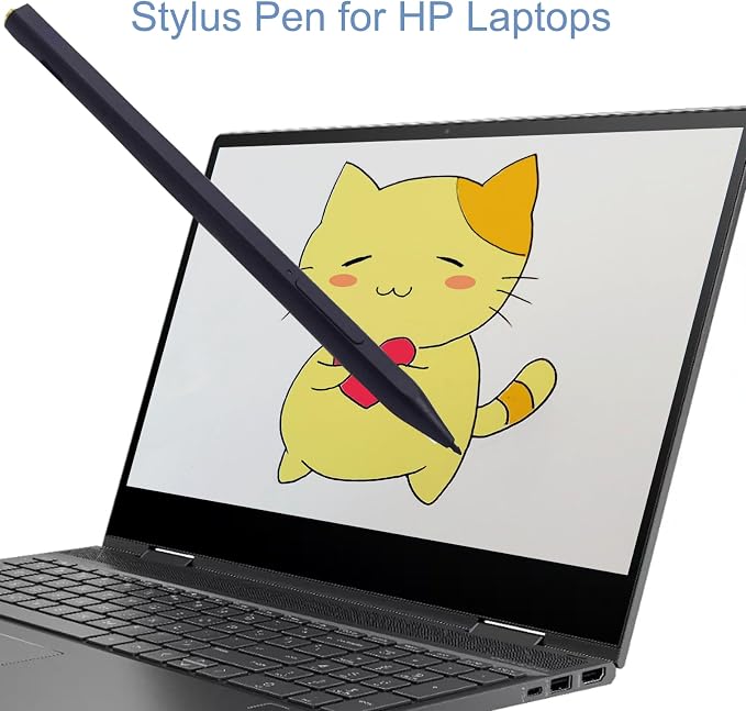 C581S Rechargeable MPP 2.0 Tilt Pen for HP Rechargeable MPP 2.0 Tilt Pen Compatible with HP Envy/Pavilion/Specter X360 with 4096 Pressure Sensitivity(Black)