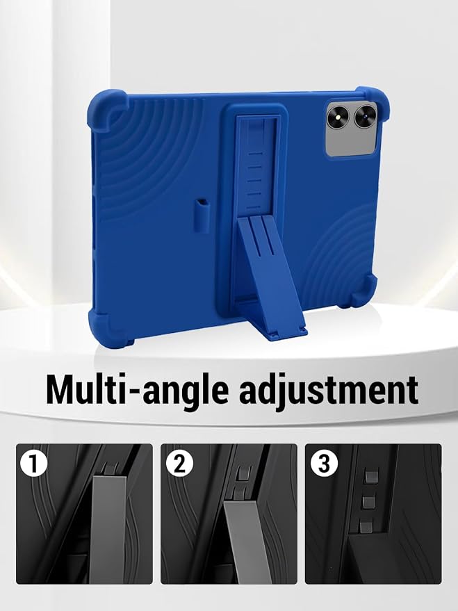 for SHARECLOUD P10_T (10.1 inch) Android 16 Tablet Protective case Shockproof Lightweight Silicone Protective case with Stand Child-Friendly Protection capacitive Stylus Included Black