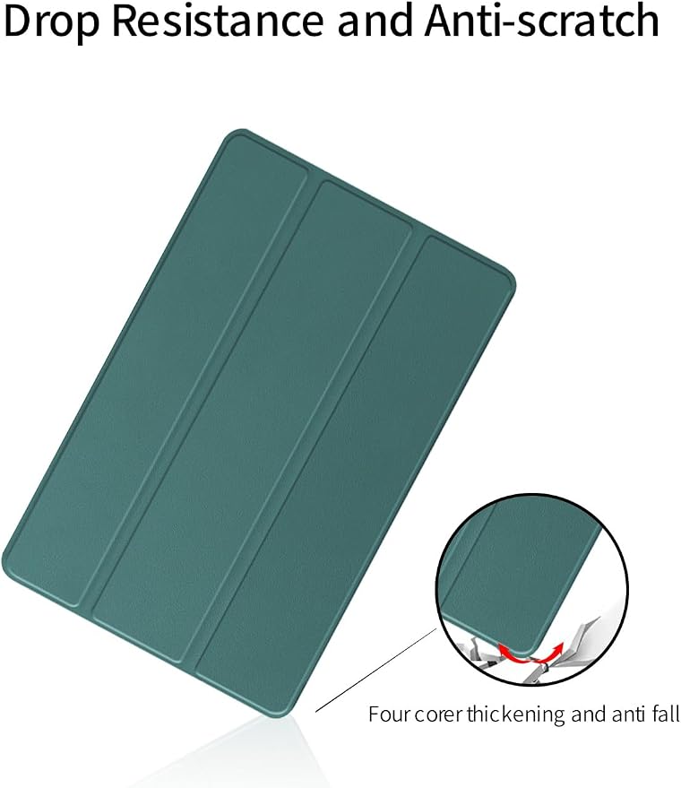 for Lenovo Yoga Tab(TB710FU) 2025 Android 11.1 Inch Tablet CaseBOVUGAC Tri-fold Tablet Case Cover for Yoga Tab 11.1Full Protection Premium PU Scratch Resistant.(Black)