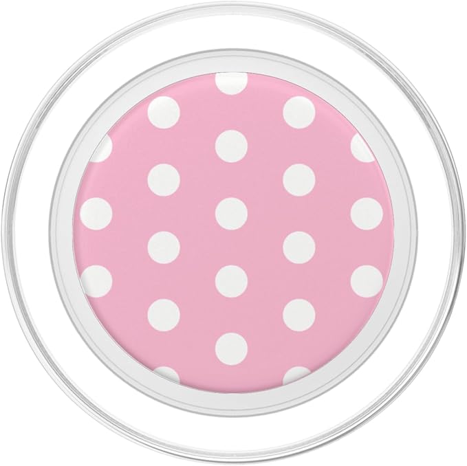 PopSockets Phone Grip - Pink &amp White Polka Dots PopSockets Adhesive PopGrip