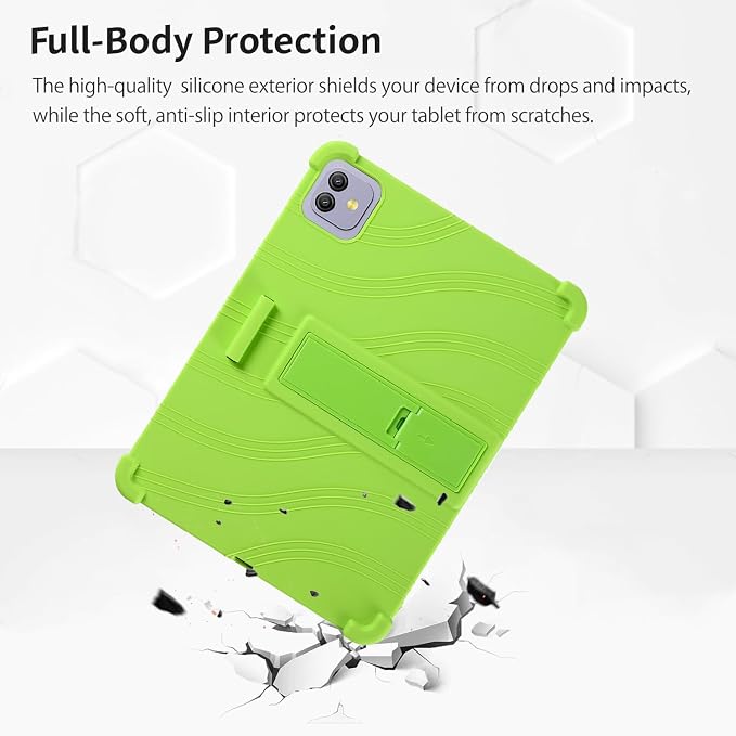 Case for Blackview Link 8 12.7-Inch Tablet – Shockproof Silicone Protective Cover with Kickstand Drop-Resistant Business Style (Black)