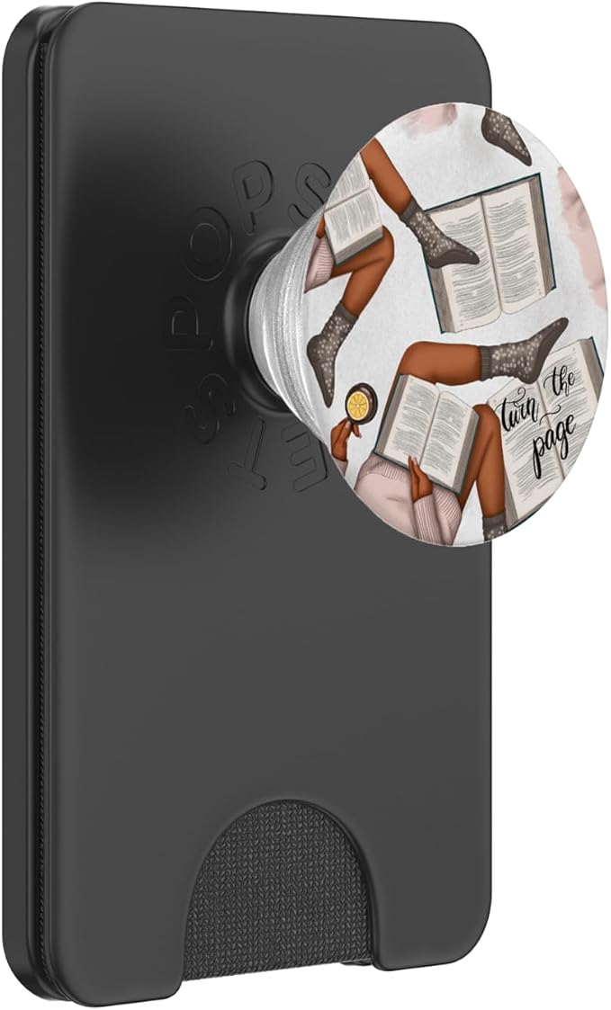 Cute Book Pattern For Women And Reading Teacher With Books PopSockets Adhesive PopGrip