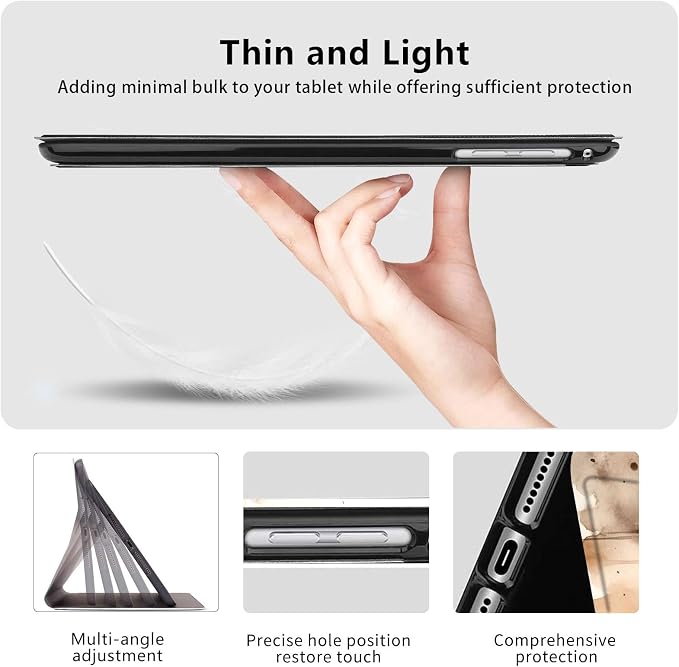 Case for iPad Air 11-inch (M4 2026 / M3 2025 / M2 2024) iPad Air 5th/4th Gen (2022/2020) 10.9 Slim PU Leather Folio Stand &amp Auto Sleep/Wake Protective Smart Cover Tree Fluorescent