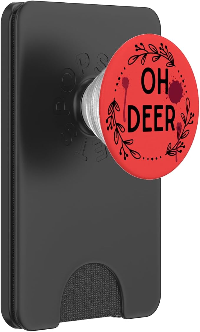 Alastor Radio Demon Oh Deer Red Pop Socket PopSockets Adhesive PopGrip