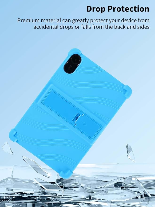 Case for Xiaomi Redmi Pad 2 Tablet 11inchNOUKAJU Tablet Protection CaseAdjustable BracketSoft SiliconeSilicone Protection Cover for Redmi Pad 2(Black)