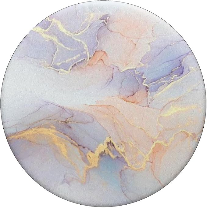 Marble-Like Pink with Purple and Gold Colors PopSockets Adhesive PopGrip