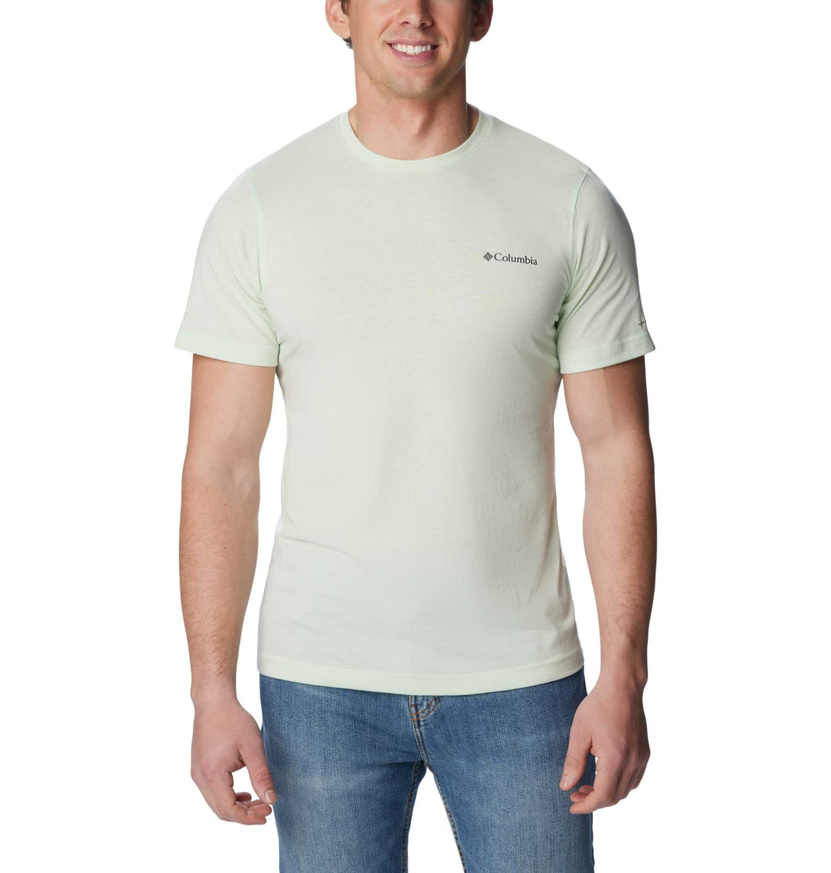 Columbia Men's Thistletown Hills Short Sleeve, Ice Green Heather, 2X Big
