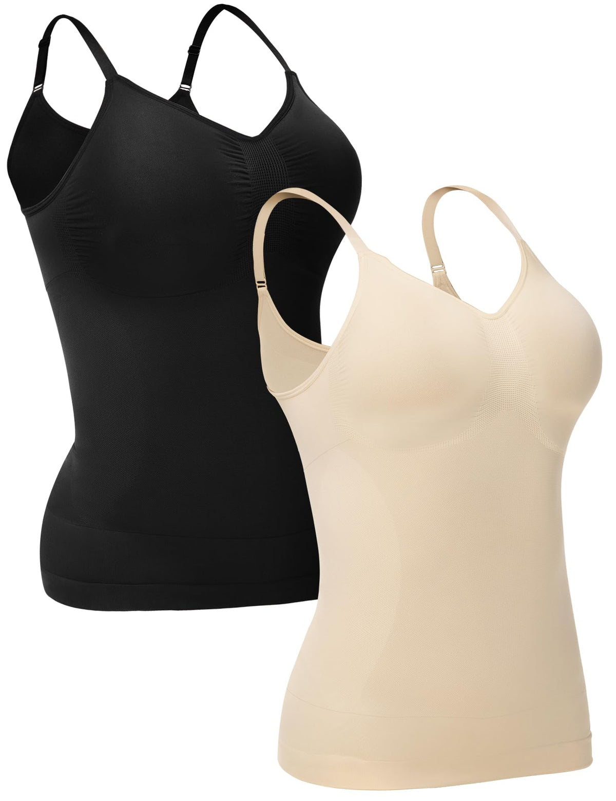 Shapewear Compression Camisoles for Women, Tummy Control Tank Top 2-Pack