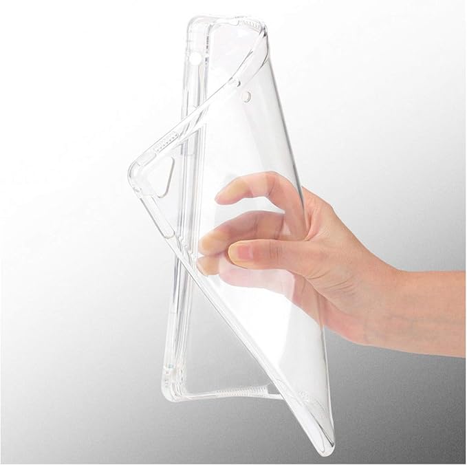 Clear iPad mini Case with Pencil Holder Soft TPU Transparent Shockproof Cover Supports 2nd Gen Apple Pencil Charging for iPad mini 6/7th(A17 Pro) Generation 8.3 inch 2021/2024 (Mini 6)