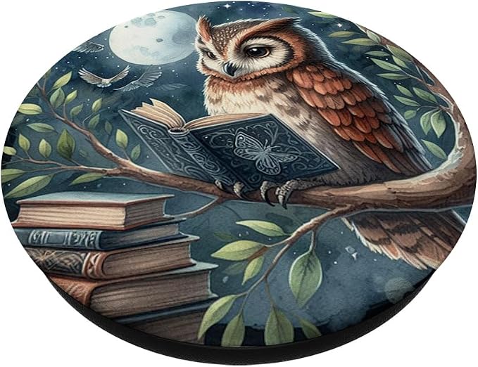 Book Owl Bookish PopSockets PopGrip for MagSafe