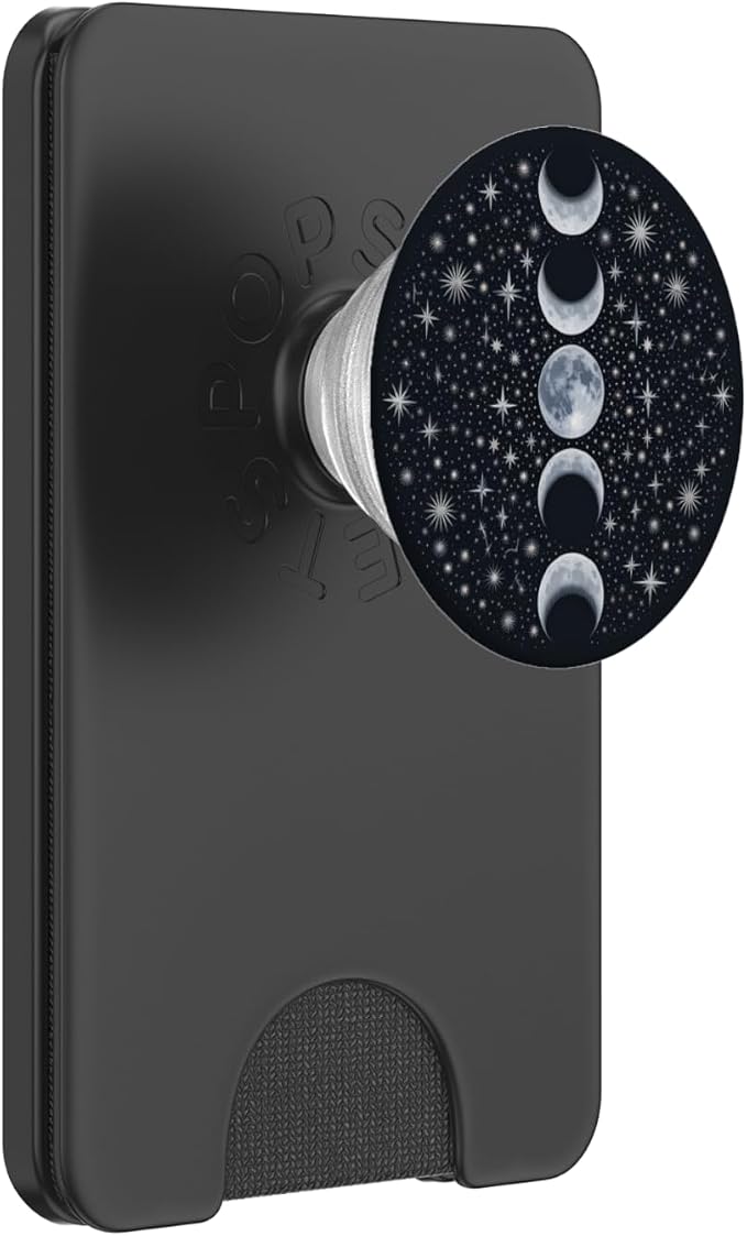 Moon Phase Crescent Moon Galaxy Astronomy Stargazer PopSockets Adhesive PopGrip