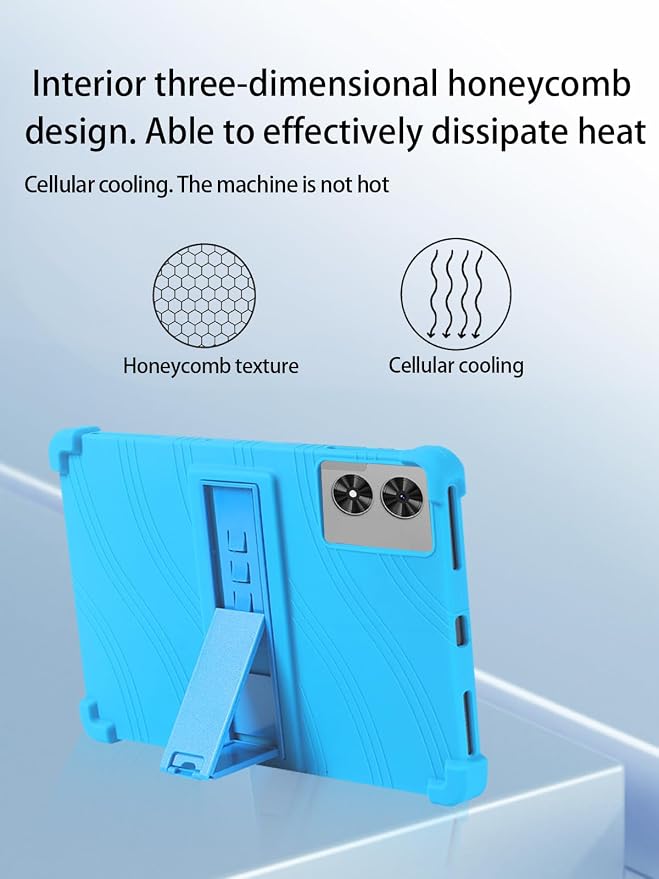 for Frameflow P11T Android 16 11-Inch TabletUYRUREL Skin-Friendly Soft Silicone Protective CaseFull Protection Against Drops and Scratcheswith Adjustable Viewing StandBlack.
