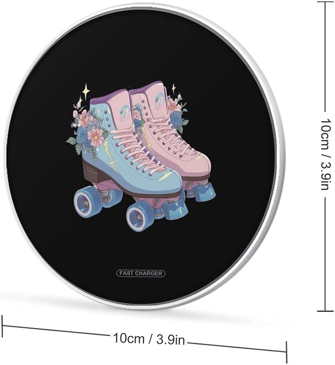 Roller Skate Wireless Charger SlimWireless Charging Pad Anti-Slip Charger Mat for Men Women