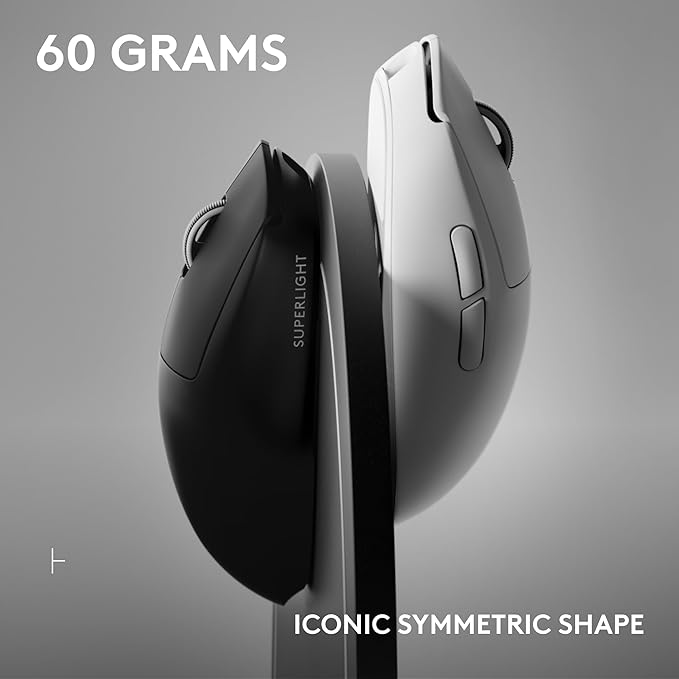 Logitech G PRO X Superlight 2 SE Wireless Gaming Mouse, 60 g pro-Grade Mouse with 5 programmable Buttons, 44K DPI Sensor, 888+ IPS, 1 kHz Report Rate, USB-C Charging for PC/Mac - White