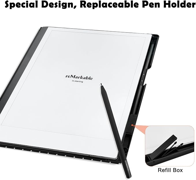 Case for Remarkable 2 Paper Tablet 10.3 2020 ReleasedLightweight and Hard Back Shell Protective Book Folio Cover with Built-in Pen HolderComes with Remarkable 2 Pen Tips.