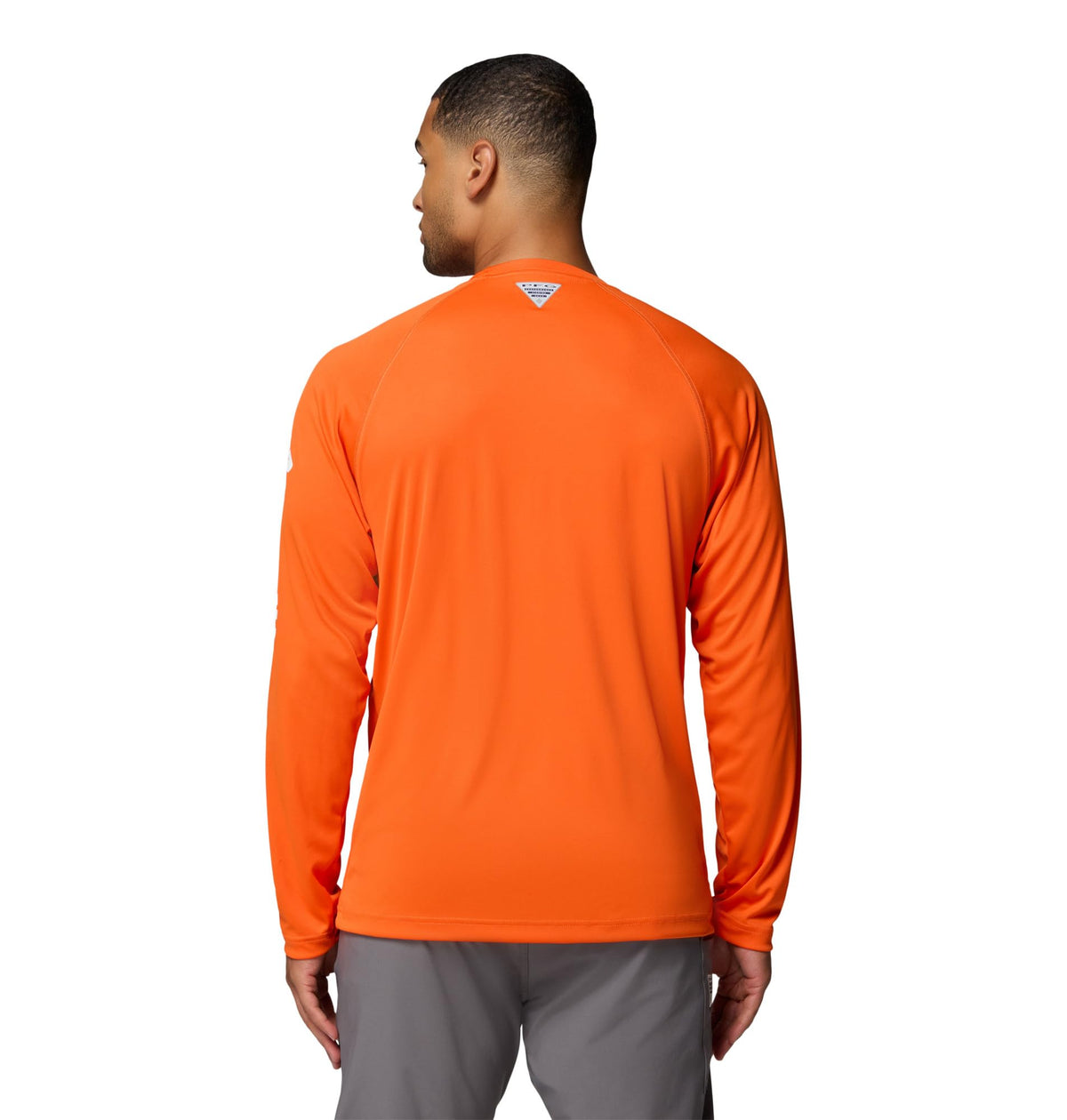 Columbia Men's PFG Terminal Tackle Long Sleeve Fishing Shirt, Spark Orange/White Logo, 5X