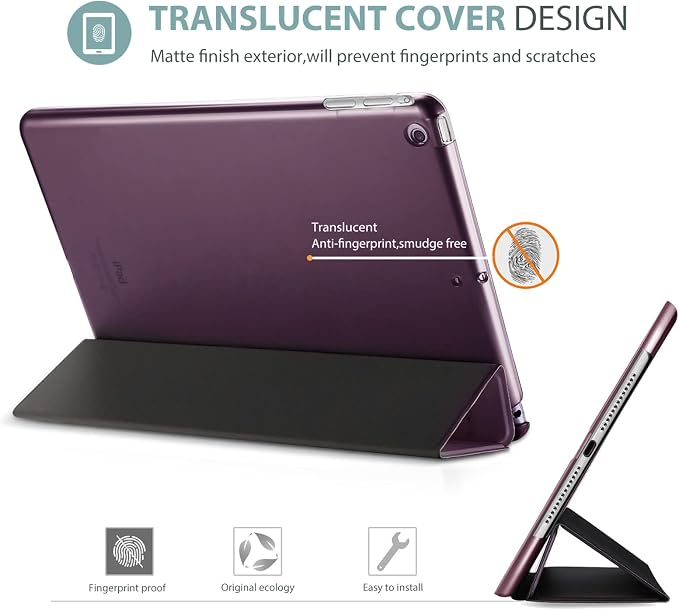 ProCase Smart Case for iPad mini 1 2 3(Model: A1432 A1454 A1455 A1489 A1490 A1491 A1599 A1600) Slim Lightweight Stand Cover with Translucent Frosted Back Support Auto Sleep/Wake -Grey