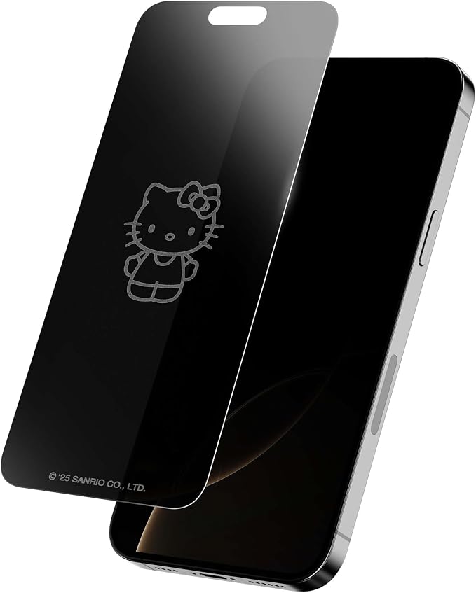 Hello Kitty Balloon Privacy Screen Protector - for iPhone 14 Plus13 Pro Max - with Disappearing Logo - Scratch-Resistant and Easy-to-Install Screen Protectors (Includes Installation Tray)