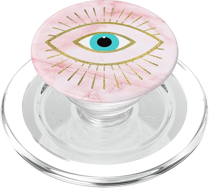 Yellow Evil Eye Pink White PopSockets Adhesive PopGrip