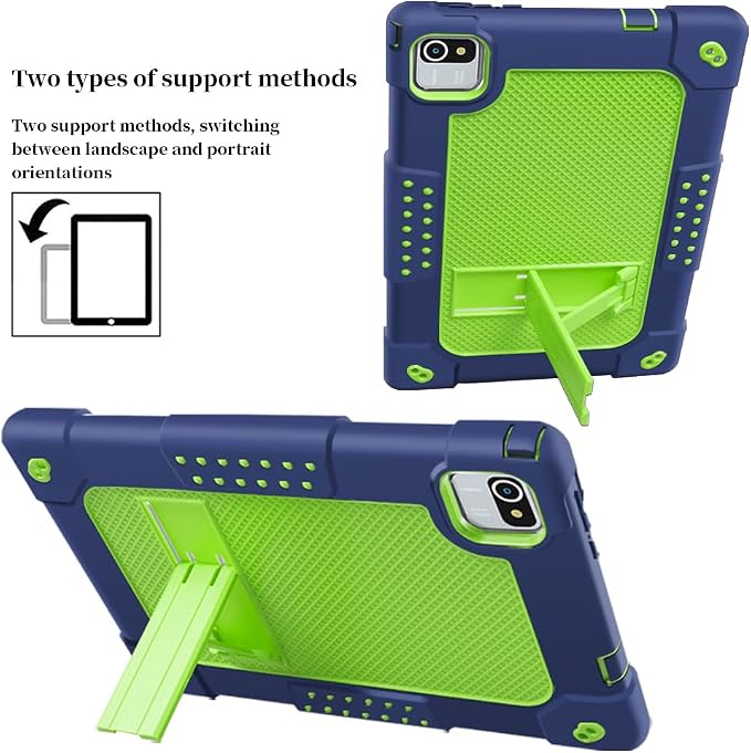 Compatible with aiprotablet C20e / MB1001 10 Inch/ZZB 10 Inch Tablet Case Kids Friendly Shockproof Shoulder Strap Shell for CZZ/Okaysea 10.1/HAPPYBE/ANYLAKE/Velorim Tablet (Black/Black)