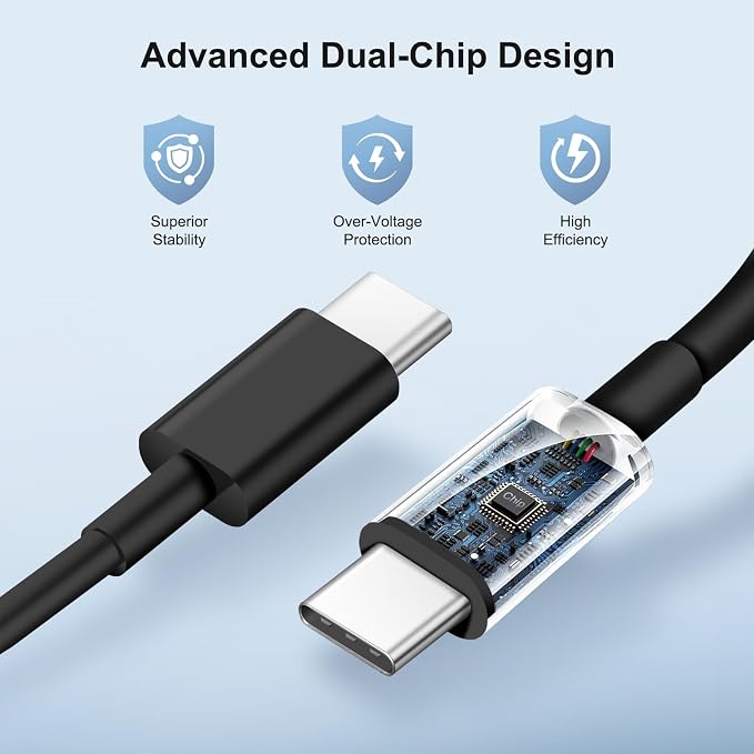iPhone 17 16 Charger Fast Charging Extra Long 10FT USB C Charger(Black) | for iPhonesiPadsTabletsAndroid devices[ETL SAFETY CERTIFIED] 20W Type C Charger Block with Fast Charging USB C Cables