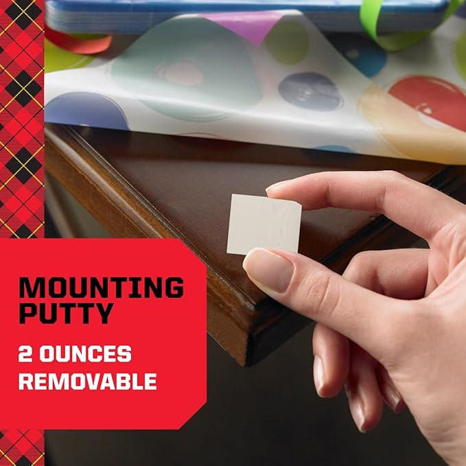 Scotch Removable Mounting Putty 860S, White, 2-Pack (2 x 2 oz), Reusable Poster Putty for Photos, Artwork & Cards, Holds Up to 1 lb, No Mess, Photo-Safe