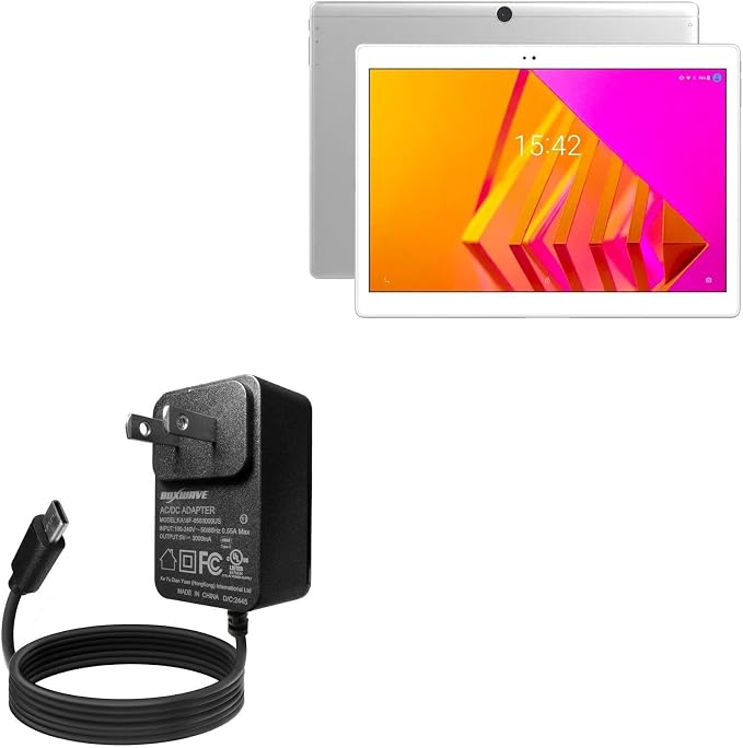 BoxWave Charger Compatible with Alldocube X Neo - Wall Charger Direct (15W) Rapid Charge Your Device with Built-in 3ft Cable