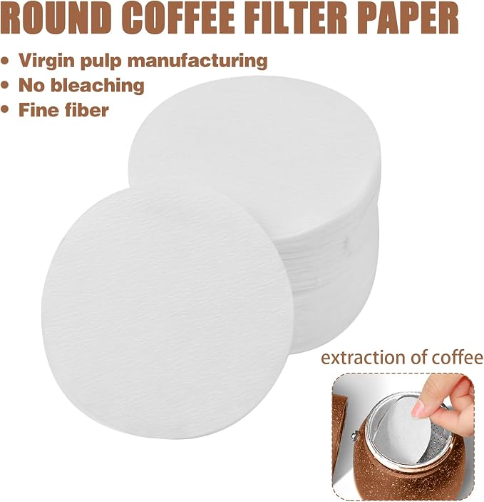 CEYAZYE 200 PCS Round Coffee Filter Paper, 56 mm Disposable Coffee Filters