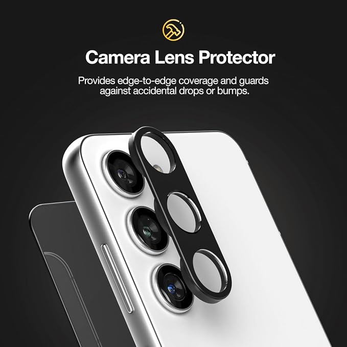 Designed for Samsung Galaxy S24 Tempered Glass Screen Protector UHD &amp Camera Lens Protector with Applicator