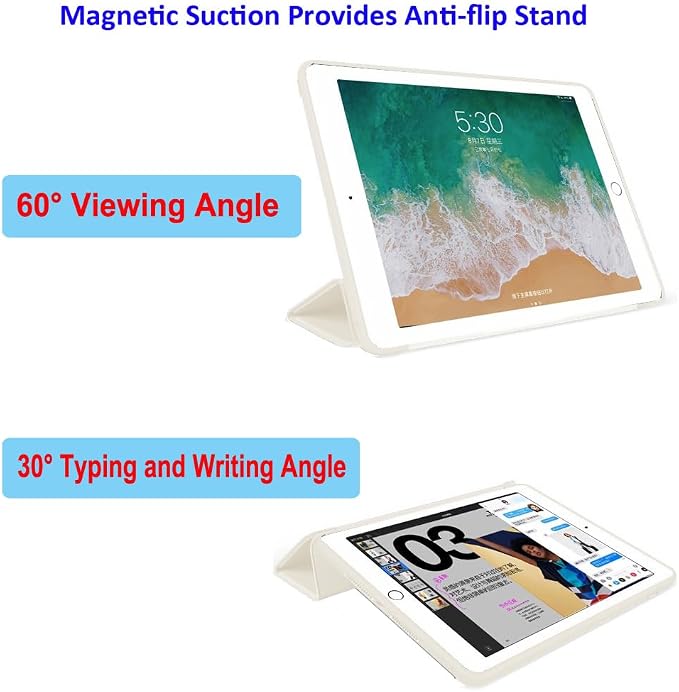 iPad Pro 11 Case 4th/3rd/2nd Gen Black | 2022/2021/2020 Lightweight Smart Folio Trifold Stand Auto Sleep/Wake Soft Silicone Back without Pencil Holder