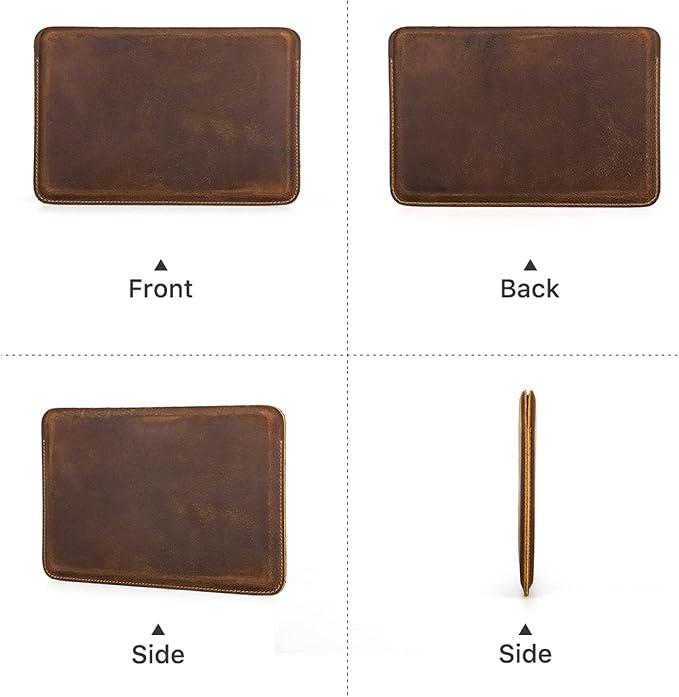 Top Grain Leather 12.9 Tablet Sleeve Slim Protector Vintage Design Fully Handmade Compatible with 12.9 iPad Pro 3/4/5/6 Gen Fits A2233 A2069 A2378 A2379 A2461 A2462 Coffee 12.9 Inch