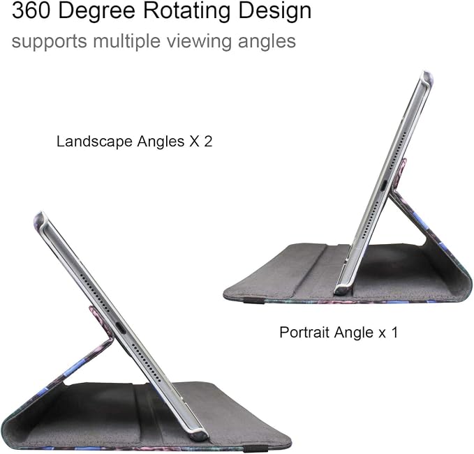 Case for ipad pro 12.9 inch 2nd &amp 1st Generation Old Model 2017/2015 MP6G2LL/A MQDA2LL/A MPLL2LL/A ML0F2LL/A ML3K2LL/A ML0N2LL/A ML0R2LL/A with Rotating Stand Auto Sleep/Wake (Blue)