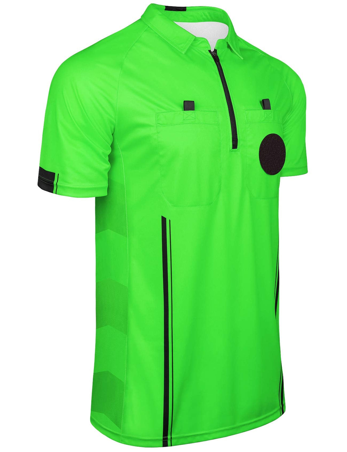 FitsT4 Sports Pro Soccer Referee Jersey Short Sleeve Ref Shirts Green X-Large