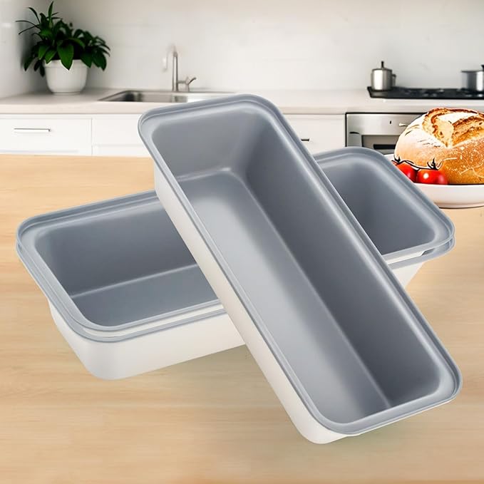 Proigtz Long Bread Loaf Pan 3 Pack, 12x4 Inch Nonstick Carbon Steel