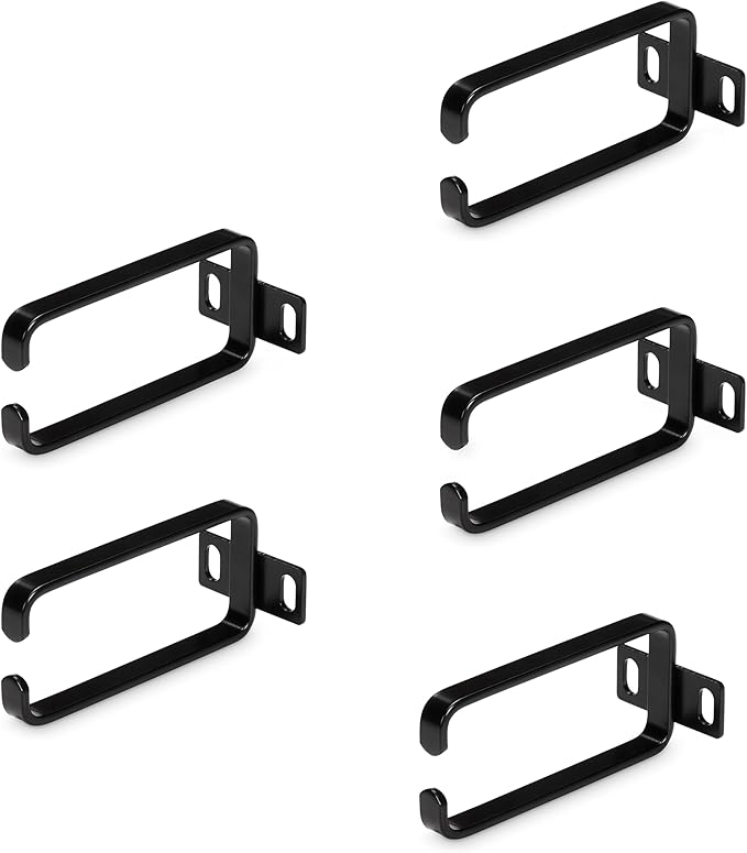 StarTech 5-Pack 1U Vertical 1.8 x 3.9in (4.5 x 10cm) Server Rack Cable Management D-Ring Hook; Network Rack-Mount Cord Organizer; Cable Manager for 19" and 10" Cabinets