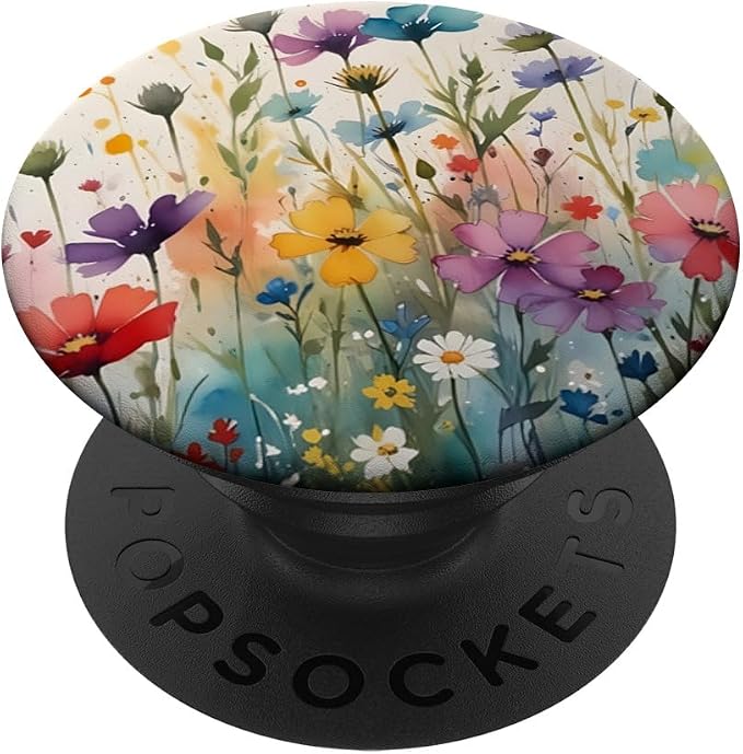Wildflower Watercolor Floral PopSockets Adhesive PopGrip