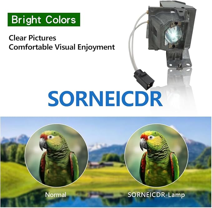 SORNEICDR NP36LP Replacement Projector Lamp Bulb Compatible with OPTOMA S310X W312 X312 NEC V302X H5380BD P1283 P1383W X113PH NP-V302W NP-V302X H6519ABD ACER P1283 P1383W Projectors, with Housing