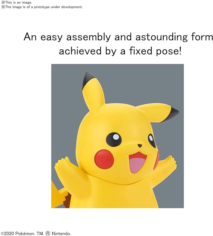 Bandai Hobby - Pokémon - 01 Pikachu, Bandai Spirits Pokémon Model Kit Quick!!