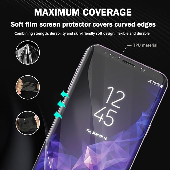 for iPhone 17 Pro Max Back Screen Protector Flexible Film Not Glass with Camera Lens Protector 2+2 Pack Self-Healing Anti Scratch HD Clear Soft TPU Protective Hydrogel Film