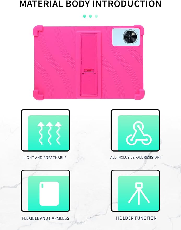 Case for Raemond M70 /Doogee U11 Tablets 11 Inch Tablet 2025- Soft Silicone Shock Proof Lightweight Stand Rubber Shell Protective CoverKids Friendly Soft Silicone Adjustable Stand CoverBlack