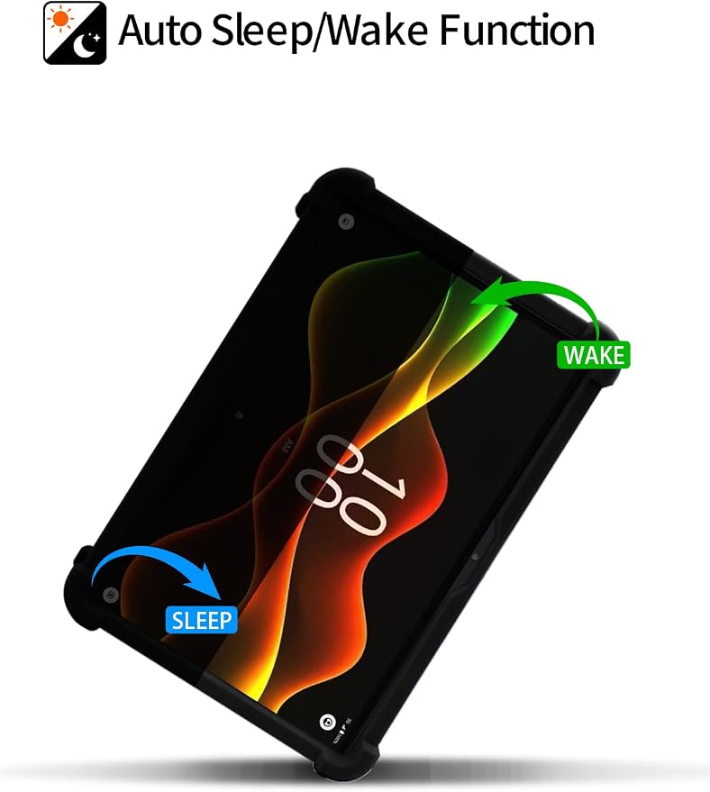 for Boost Celero 5G Tab 11 Inch Android Tablet CaseBOVUGAC Soft Silicone with Capacitive PenHeat Dissipation DesignAdjustable StandShockproofKids Friendly(Black)