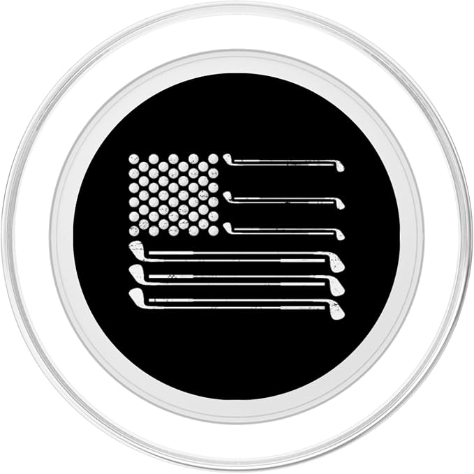Golf American Flag Golfing Ball July 4th PopSockets Adhesive PopGrip
