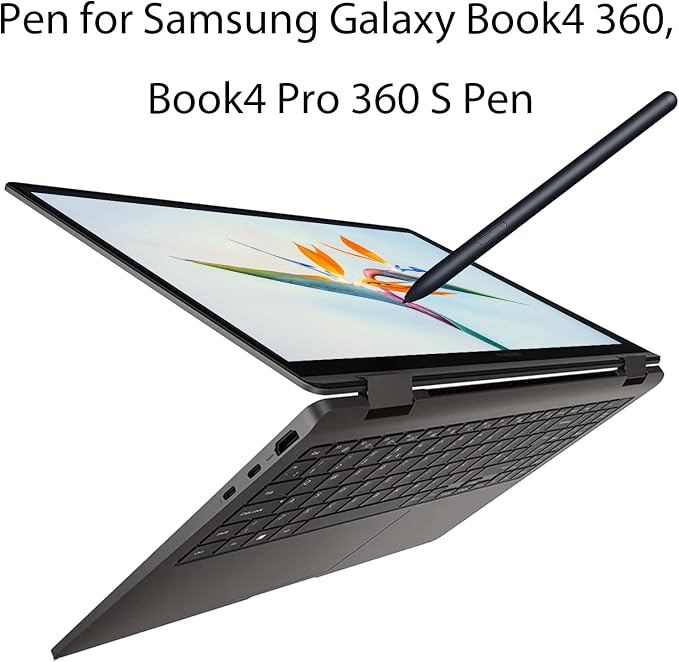 Galaxy Book4 Pro 360 S Pen Replacement for Samsung Galaxy Book4 360/Book4 Pro 360 Black Stylus Pen + 5 Tips
